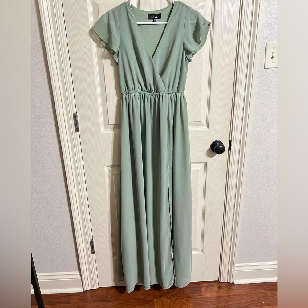Lulus Lost in the Moment Dress - XS Sage Green